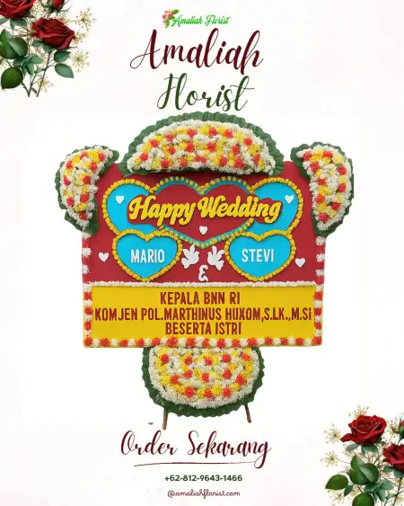 Papan Bunga Pernikahan Plipiran